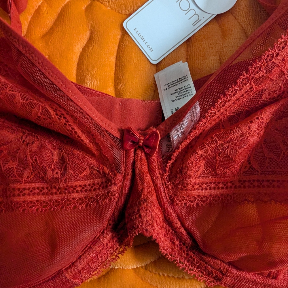 💥 Sale 💥🌺Elomi UnderWire Red Lace Bra